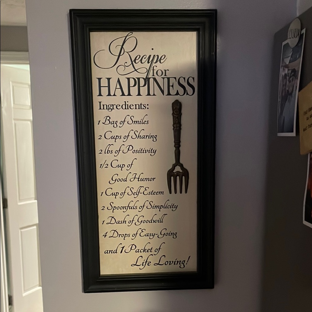 Recipe for Happiness Wall Art